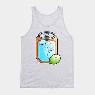 Kawaii Cute Lime and Soda Can Tank Top